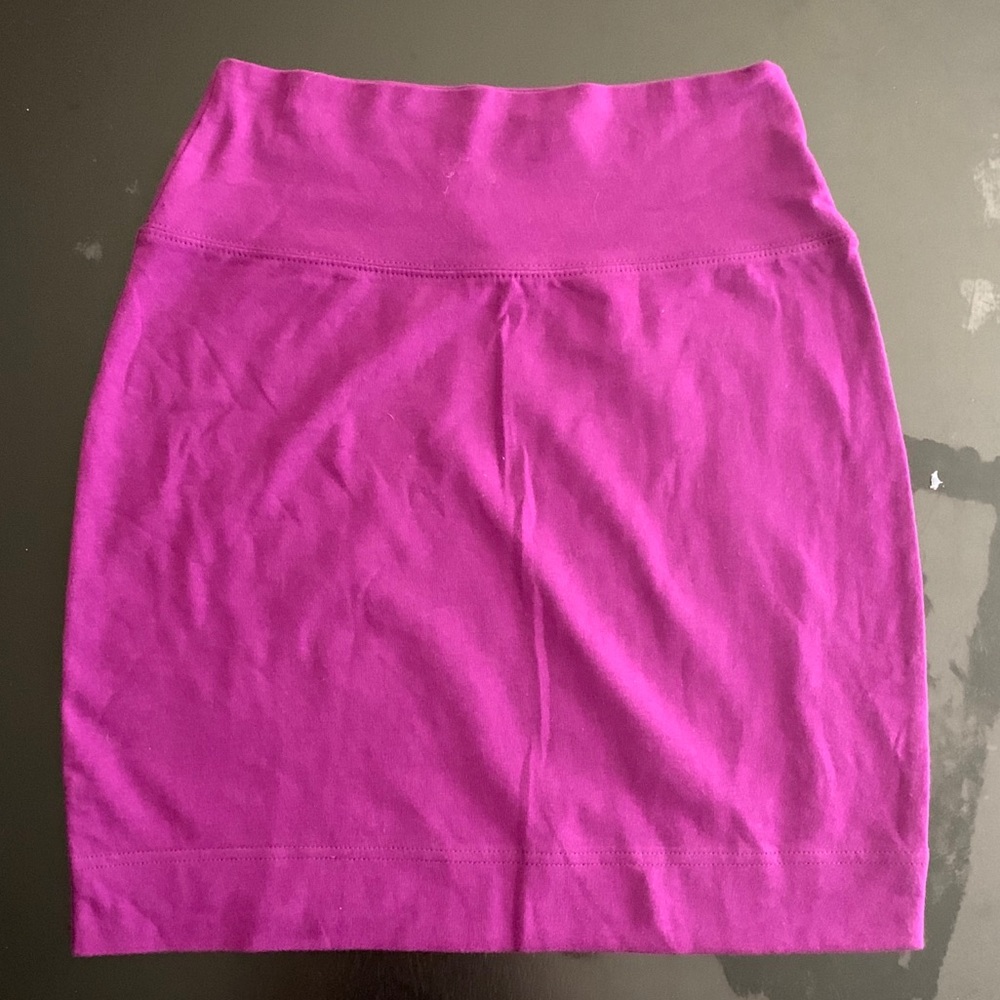 Purple Body Con Mini Skirt